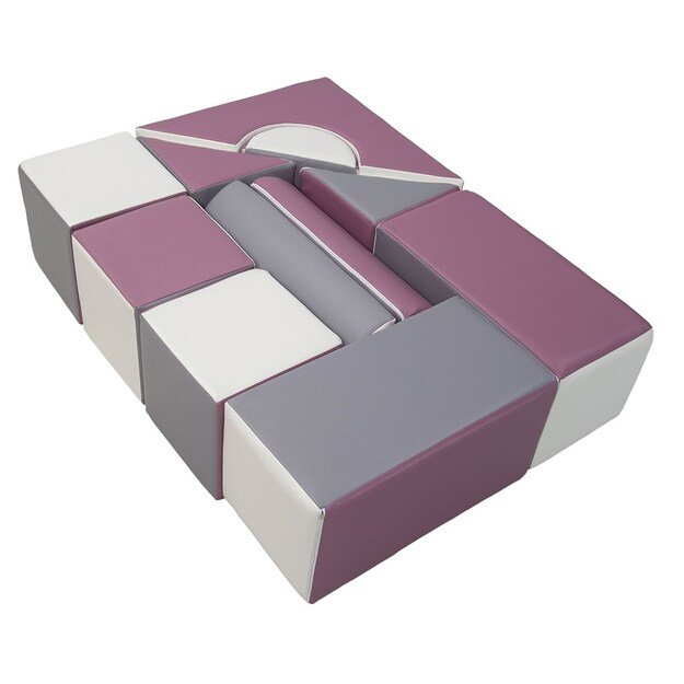 Foam Blocks &ndash; Giant Building Set 11 pcs white-grey-purple 1