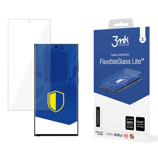 3mk FlexibleGlass Lite – hibridinis stiklas, skirtas Samsung Galaxy S24 Ultra 3