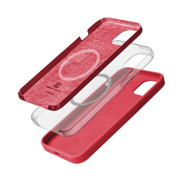 Crong Color Cover Magnetic – dėklas, skirtas iPhone 15 Plus MagSafe (rožinis)