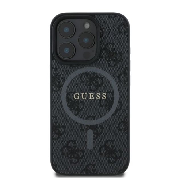 Guess 4G Ring Classic Logo MagSafe - Case for iPhone 16 Pro (black)