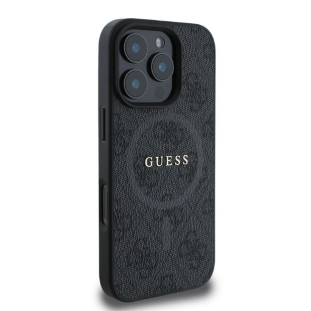 Guess 4G Ring Classic Logo MagSafe - Case for iPhone 16 Pro (black)