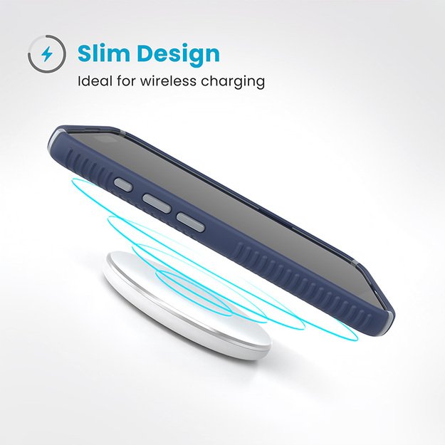 „Speck Presidio2 Grip“ – dėklas, skirtas „iPhone 16“ (pakrančių mėlyna / dulkių pilka / balta) 29