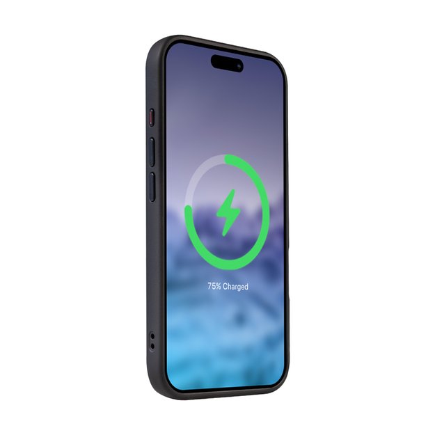 Crong Hybrid Frost MAG dangtelis – dėklas su MagSafe, skirtas iPhone 16 (juodas) 7