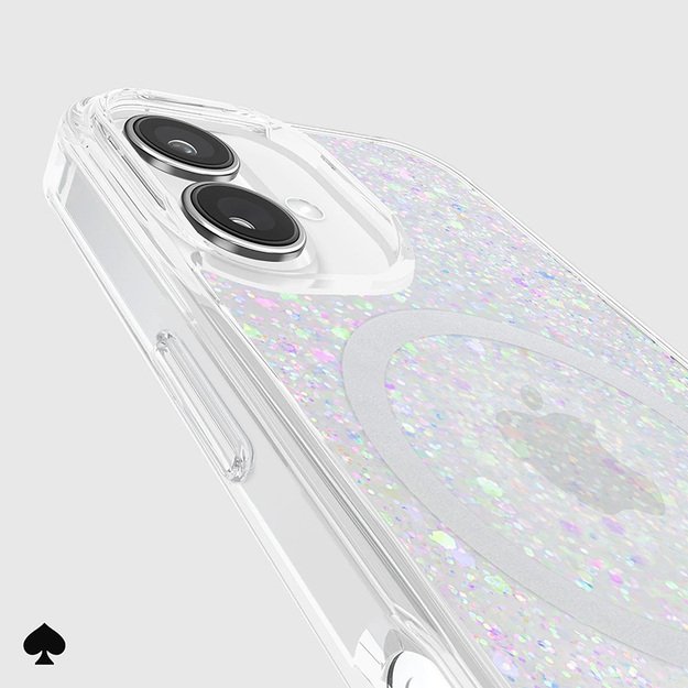 Kate Spade New York Protective MagSafe – dėklas, skirtas iPhone 16 (Chunky Glitter) 24
