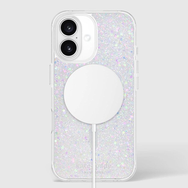 Kate Spade New York Protective MagSafe – dėklas, skirtas iPhone 16 (Chunky Glitter) 19