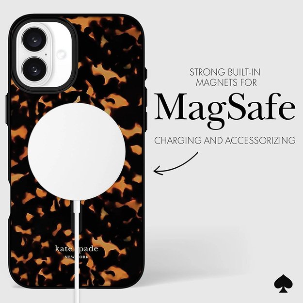 Kate Spade New York Protective MagSafe – dėklas, skirtas iPhone 16 Plus (vėžlys)