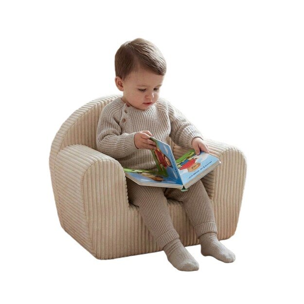 New Baby cream corduroy children&rsquo;s armchair