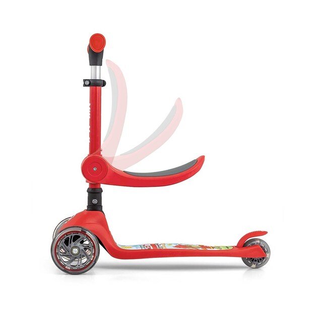 FUZZY 3-Wheel Balance Scooter with Seat for Kids red