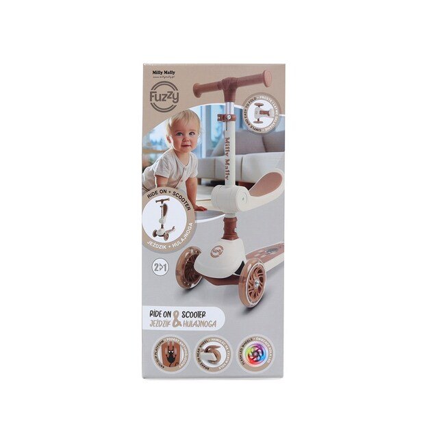 FUZZY 3-Wheel Balance Scooter with Seat for Kids red