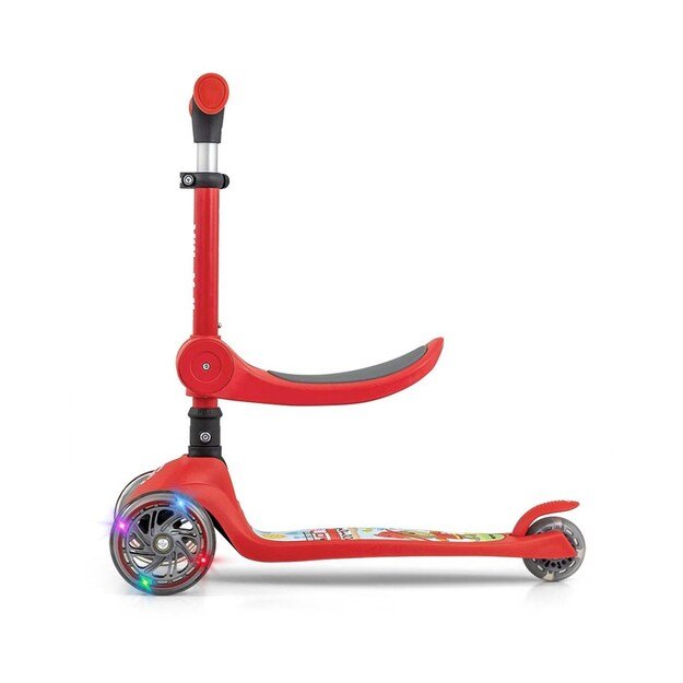FUZZY 3-Wheel Balance Scooter with Seat for Kids red
