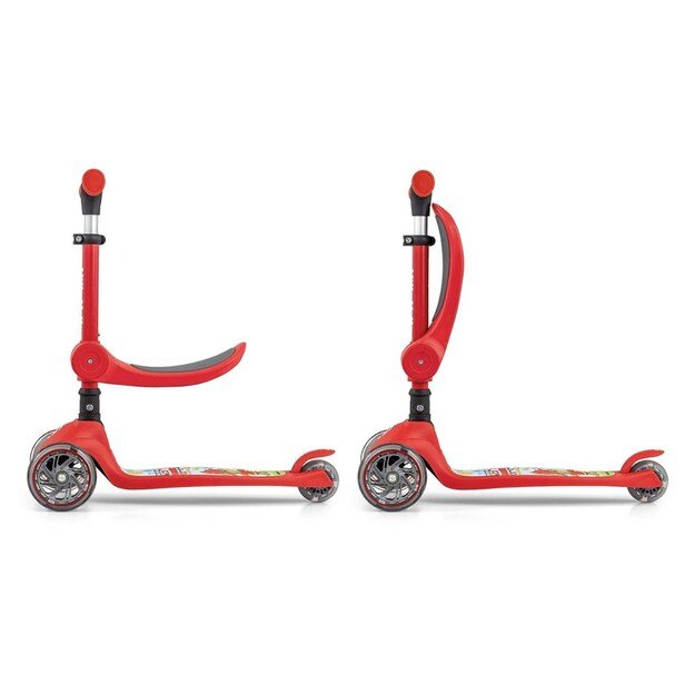 FUZZY 3-Wheel Balance Scooter with Seat for Kids red