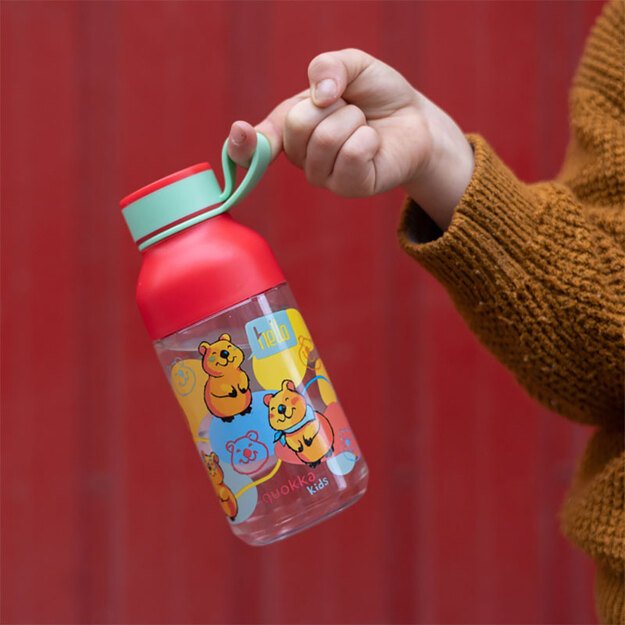 Quokka Ice Kids su dirželiu - Tritan buteliukas 430 ml (Happy Quokka)