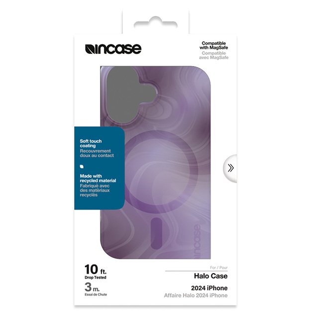 Incase Halo Case MagSafe – dėklas iPhone 16 (Oil Slick Lilac)