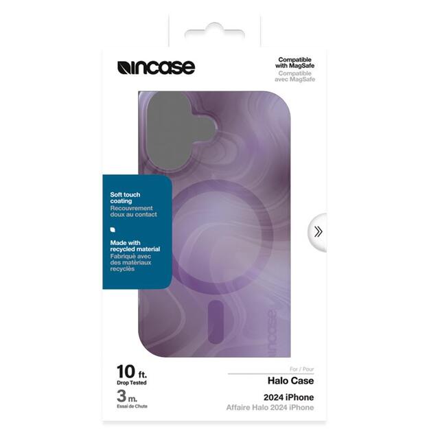 Incase Halo Case MagSafe – dėklas iPhone 16 (Oil Slick Lilac)