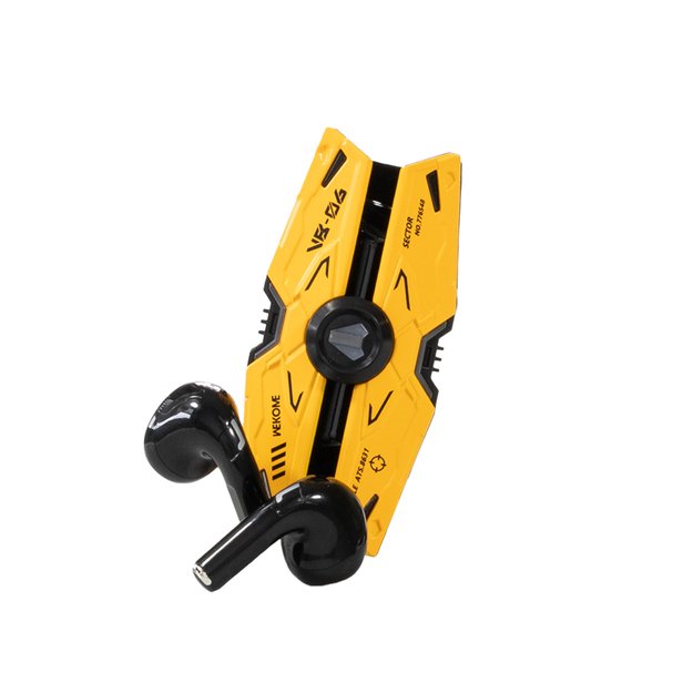 WEKOME VB06 Mecha serija – belaidės Bluetooth V5.3 TWS ausinės su įkrovimo dėklu (geltona) 14