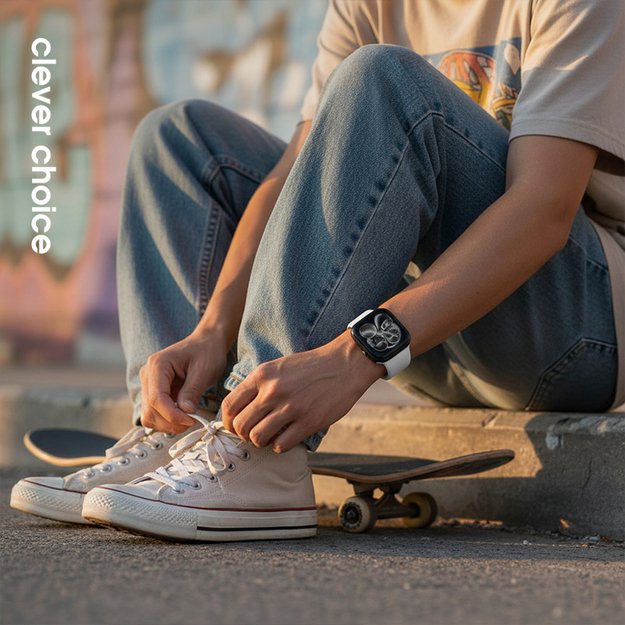 „Crong Liquid“ – „Apple Watch“ dirželis 44/45/46/49 mm (baltas) 3