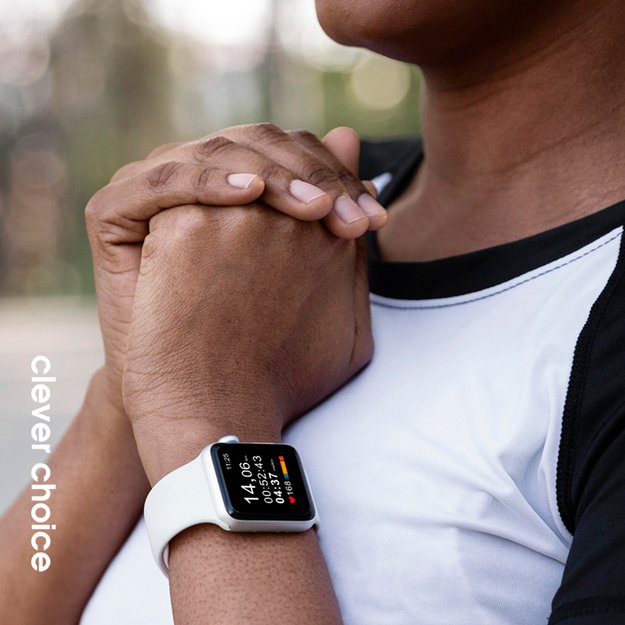 „Crong Liquid“ – „Apple Watch“ dirželis 44/45/46/49 mm (baltas) 12