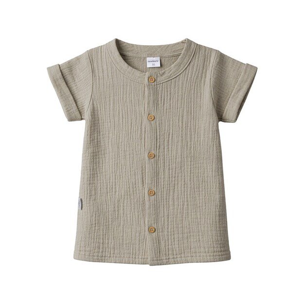 Baby Muslin Shirt with Shorts New Baby linen, 68 (4-6m)