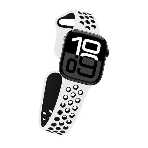 „Crong Duo Sport“ – dirželis, skirtas Apple Watch 38/40/41/42 mm (baltas/juodas) 10