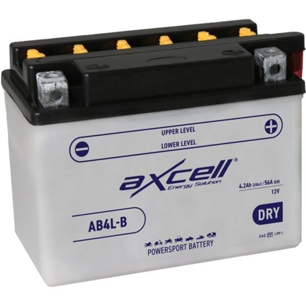 Axcell DRY 4Ah 56A -/+ 12V akumuliatorius 120x70x92mm  