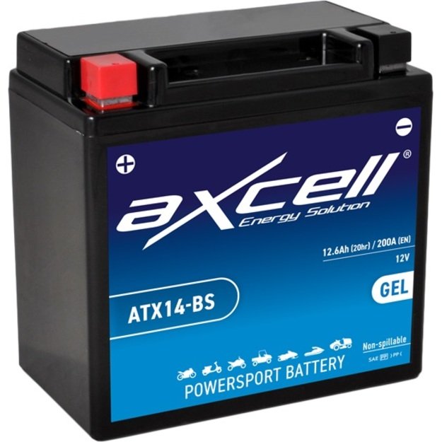 Axcell GEL 12Ah 200A +/- 12V akumuliatorius 150x87x145mm  