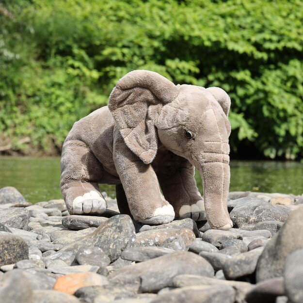 Plush african bush elephant 28 cm ECO-FRIENDLY