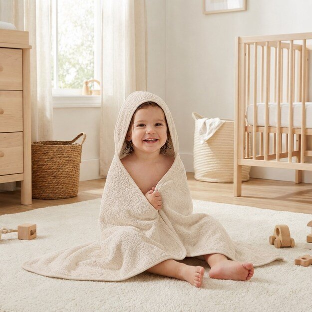 Beautiful New Baby Muslin Towel 90x90cm linen