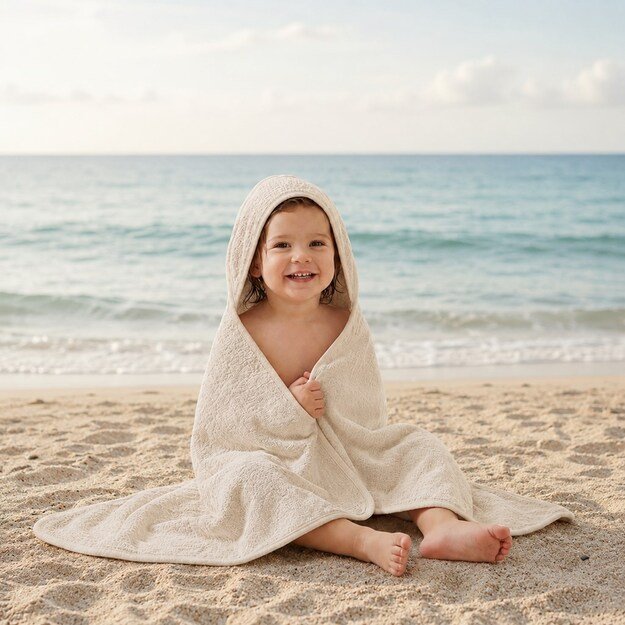 Beautiful New Baby Muslin Towel 90x90cm linen