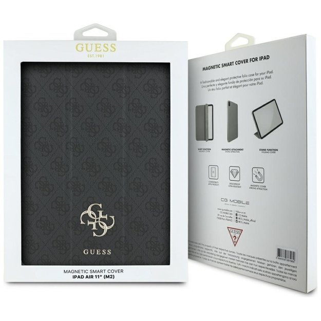 Guess Magnetic 4G Big Logo - Case iPad Air 11  M3 (2025) / iPad Air 11  M2 (2024) (black)