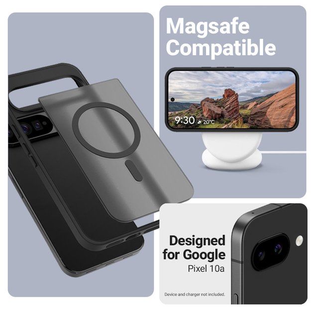 Crong Hybrid Matte Magnetic - MagSafe Case Google Pixel 10a (Black)