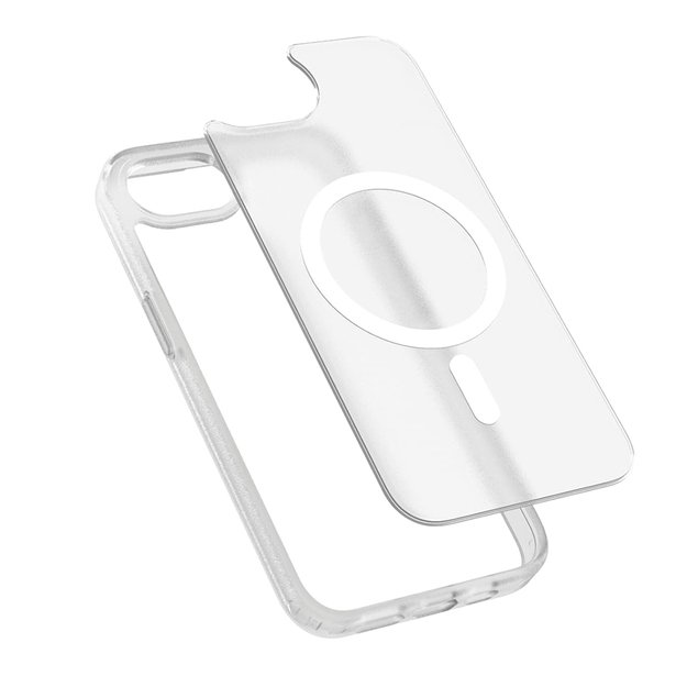 Crong Hybrid Matte Magnetic - MagSafe Case iPhone 17e / 16e (White)