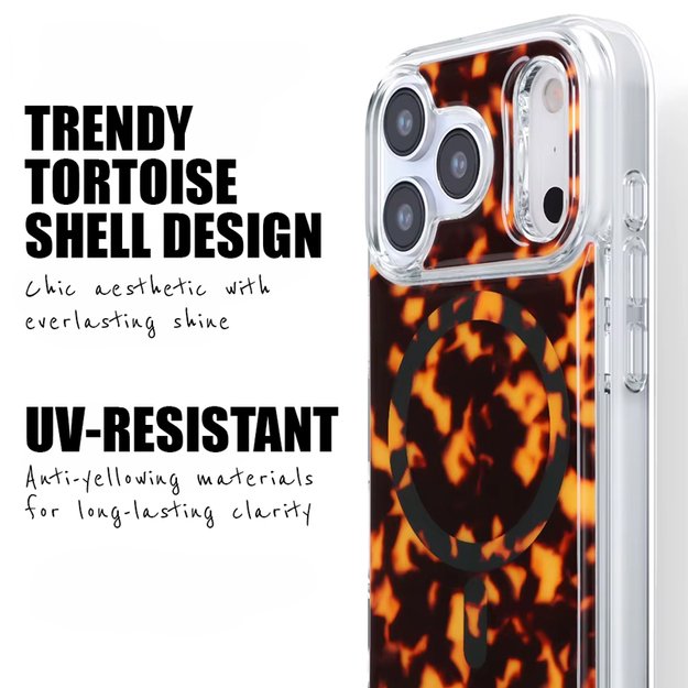 Crong Deluxe MAG Cover - iPhone 17 MagSafe Case (Tortoise)