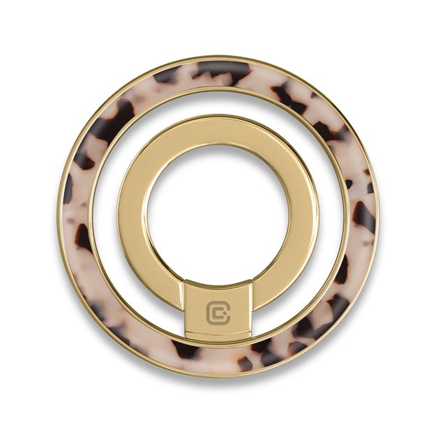 Crong Deluxe RING Holder - MagSafe Magnetic Phone Holder (Blonde Tortoise)