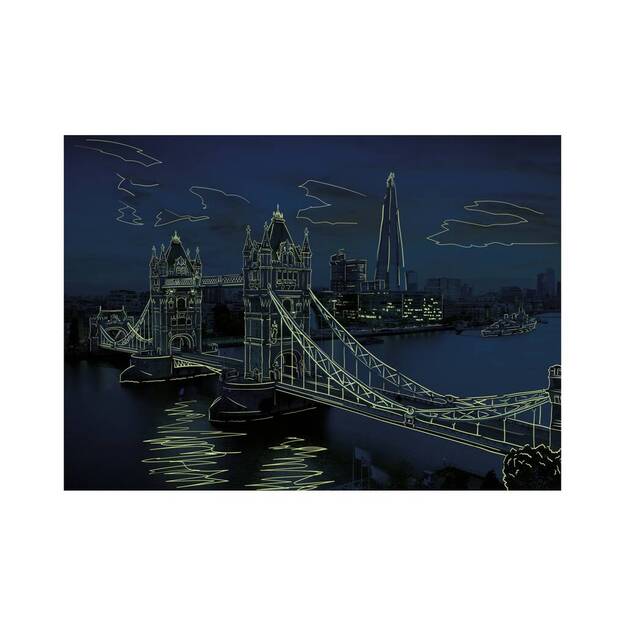 Dino Neon Puzzle 1000 Pieces: Sunset Over Tower Bridge