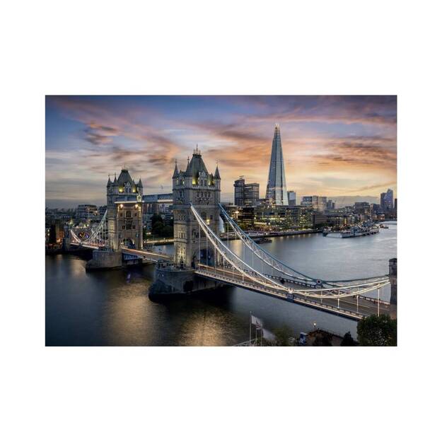 Dino Neon Puzzle 1000 Pieces: Sunset Over Tower Bridge