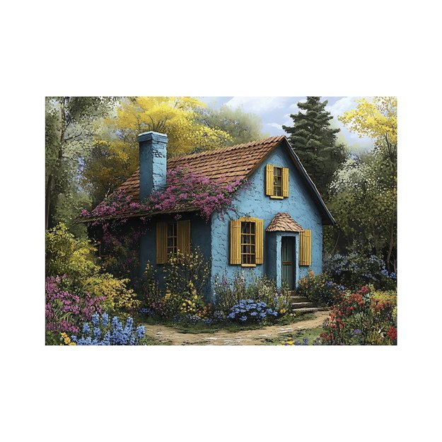 Dino Puzzle 500 Pieces: Blue House