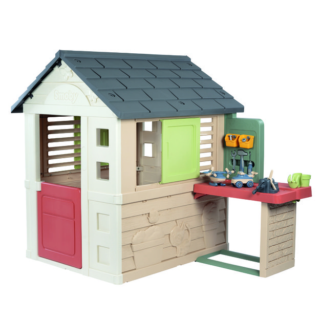 Smoby Life Nature Playhouse + Workshop