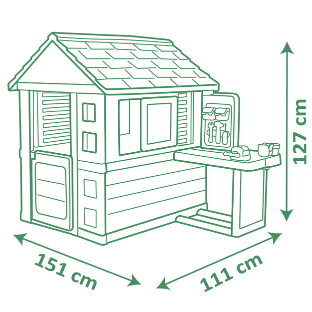 Smoby Life Nature Playhouse + Workshop