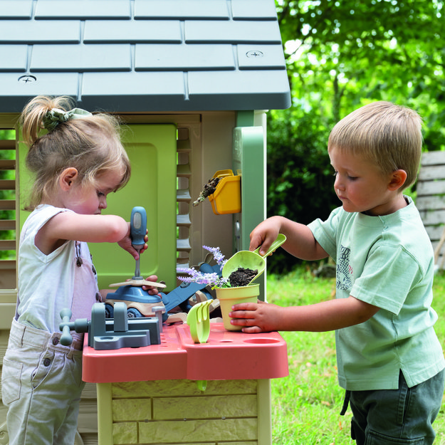 Smoby Life Nature Playhouse + Workshop