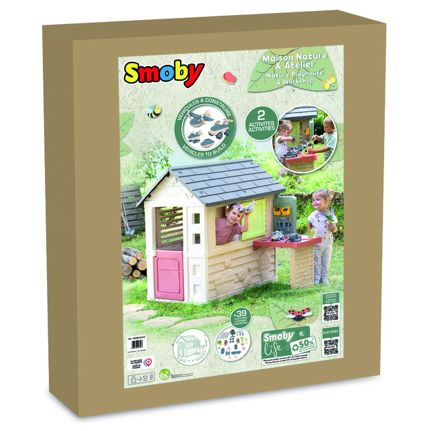 Smoby Life Nature Playhouse + Workshop