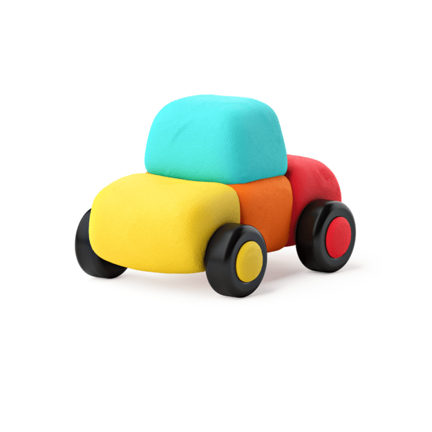 HEY CLAY Modeling Clay Happy Cars with Wheels