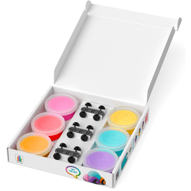 HEY CLAY Modeling Clay Happy Cars with Wheels