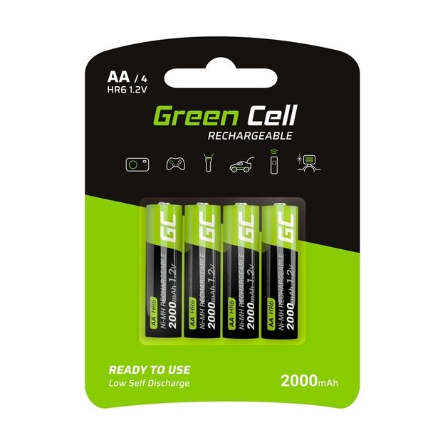 Green Cell 4x AA HR6 baterijos 2000mAh