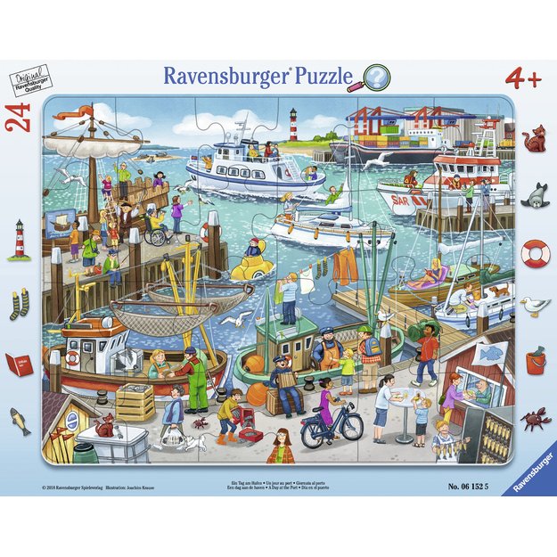 Ravensburger Frame Puzzle 24 pc Day At The Harbour