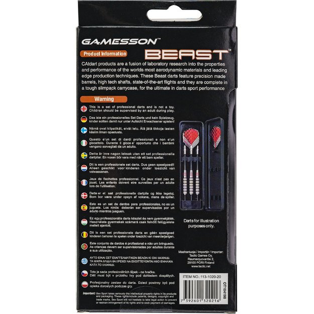 Gamesson Steeltip Darts: Beast, 20 g