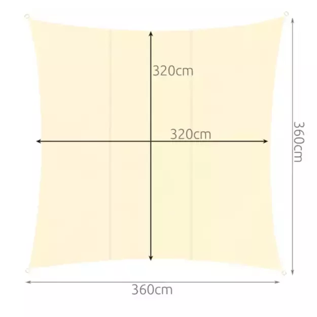 Šešėlinė burė 3,6x3,6 m Gardlov 23165