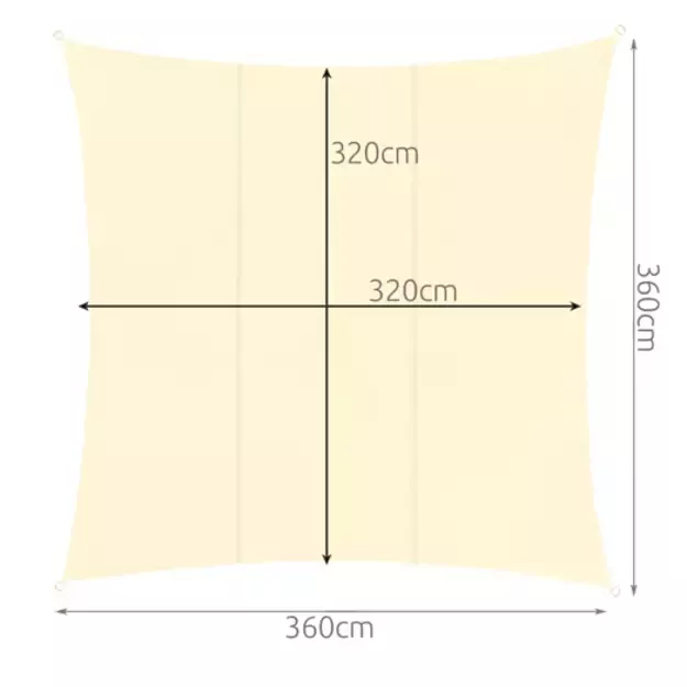 Šešėlinė burė 3,6x3,6 m Gardlov 23165