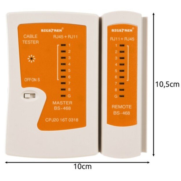 RJ45/RJ11 kabelių testeris Bigstren 22166