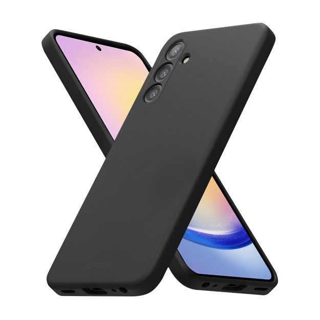 Crong Color Cover – dėklas, skirtas Samsung Galaxy A25 5G (juodas)