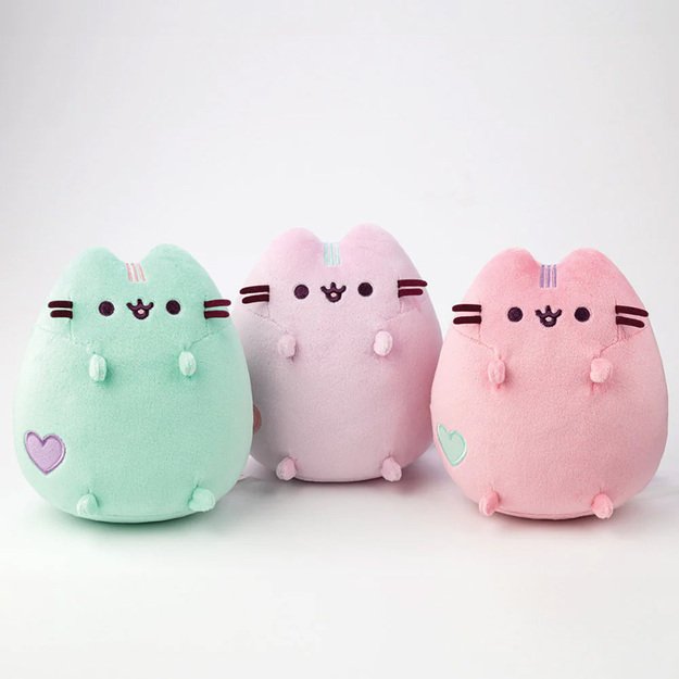 Pusheen - pliušinis talismanas 18 cm (pastelinė mėtų spalva)